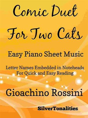 cover image of Comic Duet for Two Cats Easy Piano Sheet Music